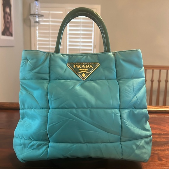 PRADA Quilted Crossbody/Handbag in Turquoise - Picture 3 of 15